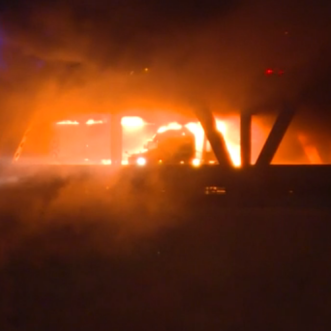 Fire on Brent Spence Bridge